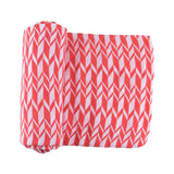 Coral Geometric Cascade Swaddle Set