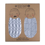 Grey Geometric Cascade Swaddle Set