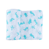 Light Blue Quick Like Bunnies Swaddle Set