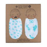 Light Blue Quick Like Bunnies Swaddle Set