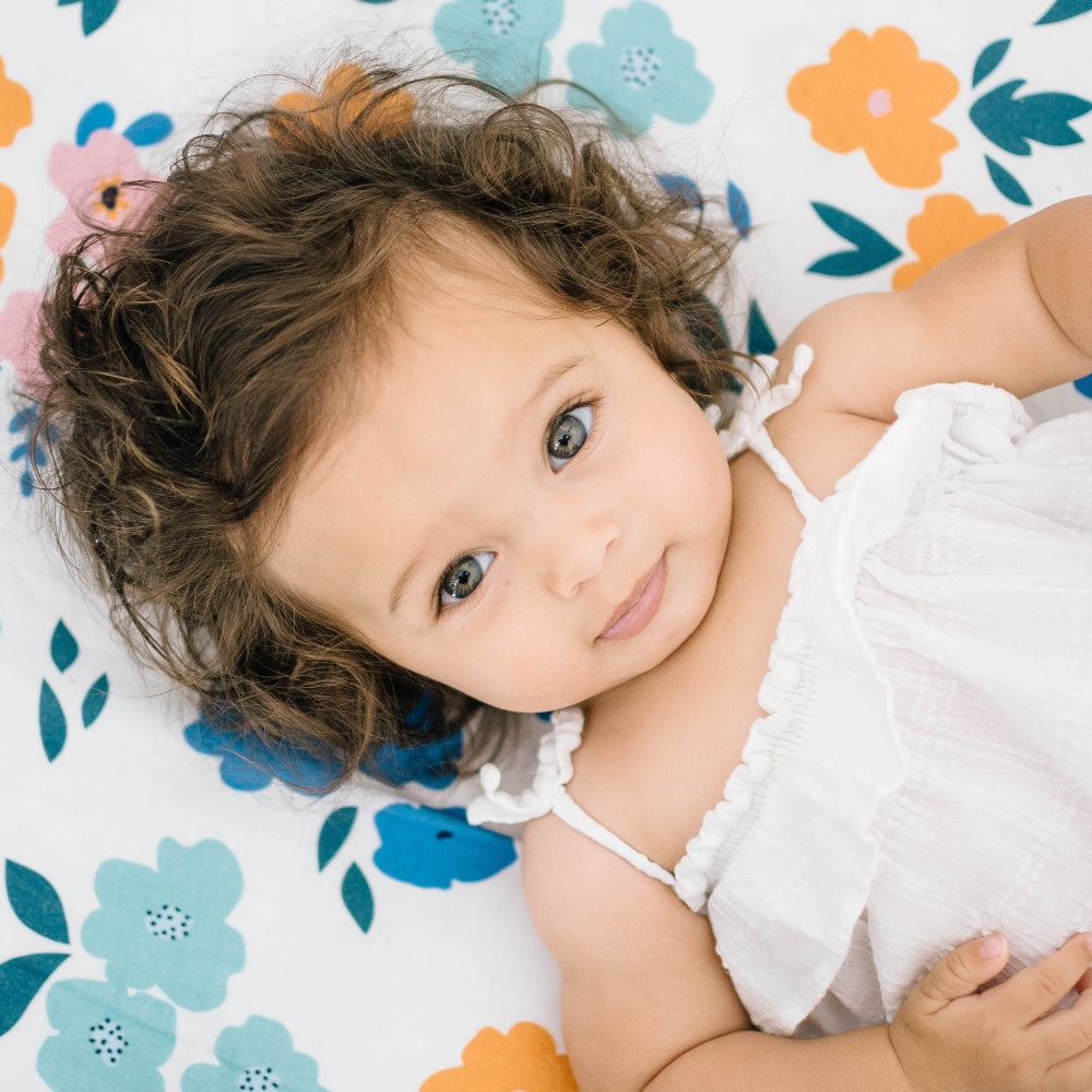 summer infant sheet Summer Floral Crib Sheet