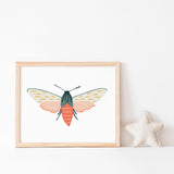 Pink Moth Art Print